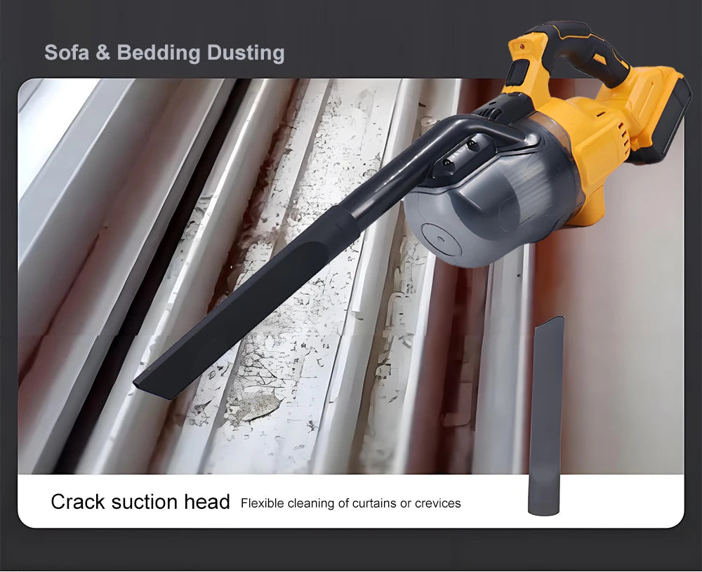 Aspiradora de mano con filtro de 2 uds, aspiradora inalámbrica eléctrica para el hogar, coche, limpieza de pelo de mascotas para batería DeWalt de 20V