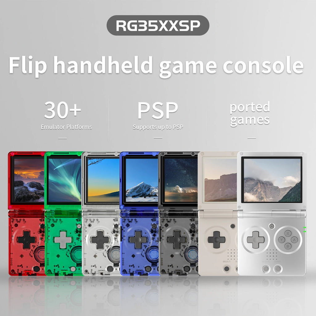 Consola de Juegos Portátil Anbernic RG35XXSP con Pantalla IPS de 3.5 Pulgadas 640*480, Linux, WIFI, Reproductor de Videojuegos Retro, 3300mAh, +5000 Juegos