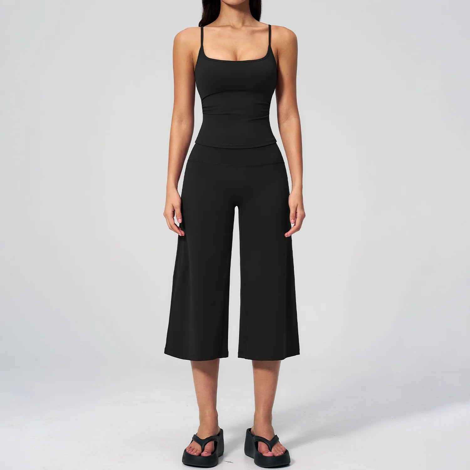Conjunto Deportivo de Yoga para Mujer, Conjunto de Dos Piezas, Pantalones y Top, Traje Deportivo para Gimnasio, Yoga y Entrenamiento