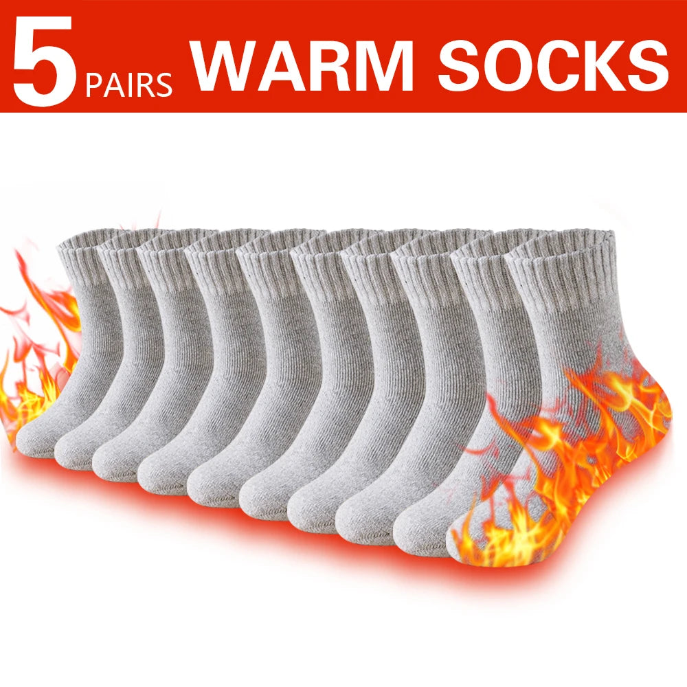 3 pares de calcetines gruesos de invierno para hombre, calcetines largos para deportes al aire libre, calcetines de nieve resistentes al frío a prueba de heladas para hombre, regalo 39-44