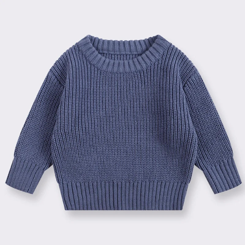 Suéteres de bebé Otoño Invierno niños niñas de manga larga suéter de punto de Color puro bebé niños niñas suéter suéteres ropa