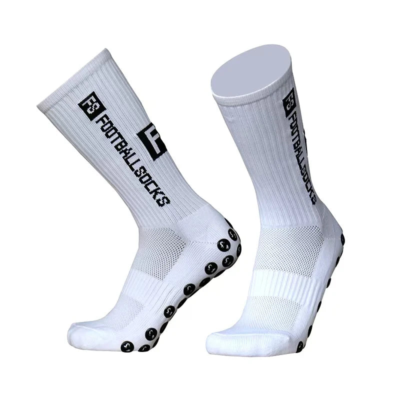 3/1 par nuevo estilo FS calcetines de fútbol redondos de silicona con ventosa agarre antideslizante calcetines de fútbol deportes hombres mujeres béisbol calcetines de Rugby