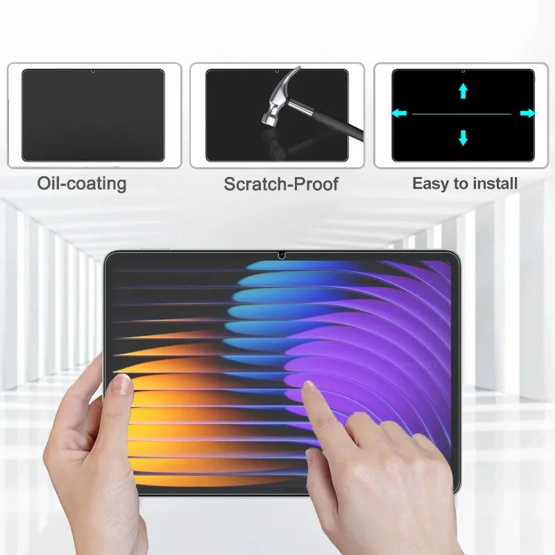 Para Xiaomi Pad 7 11,2 pulgadas 2 piezas HD Protector de pantalla de vidrio templado a prueba de arañazos Funda para Xiaomi Pro 7 Pro película protectora