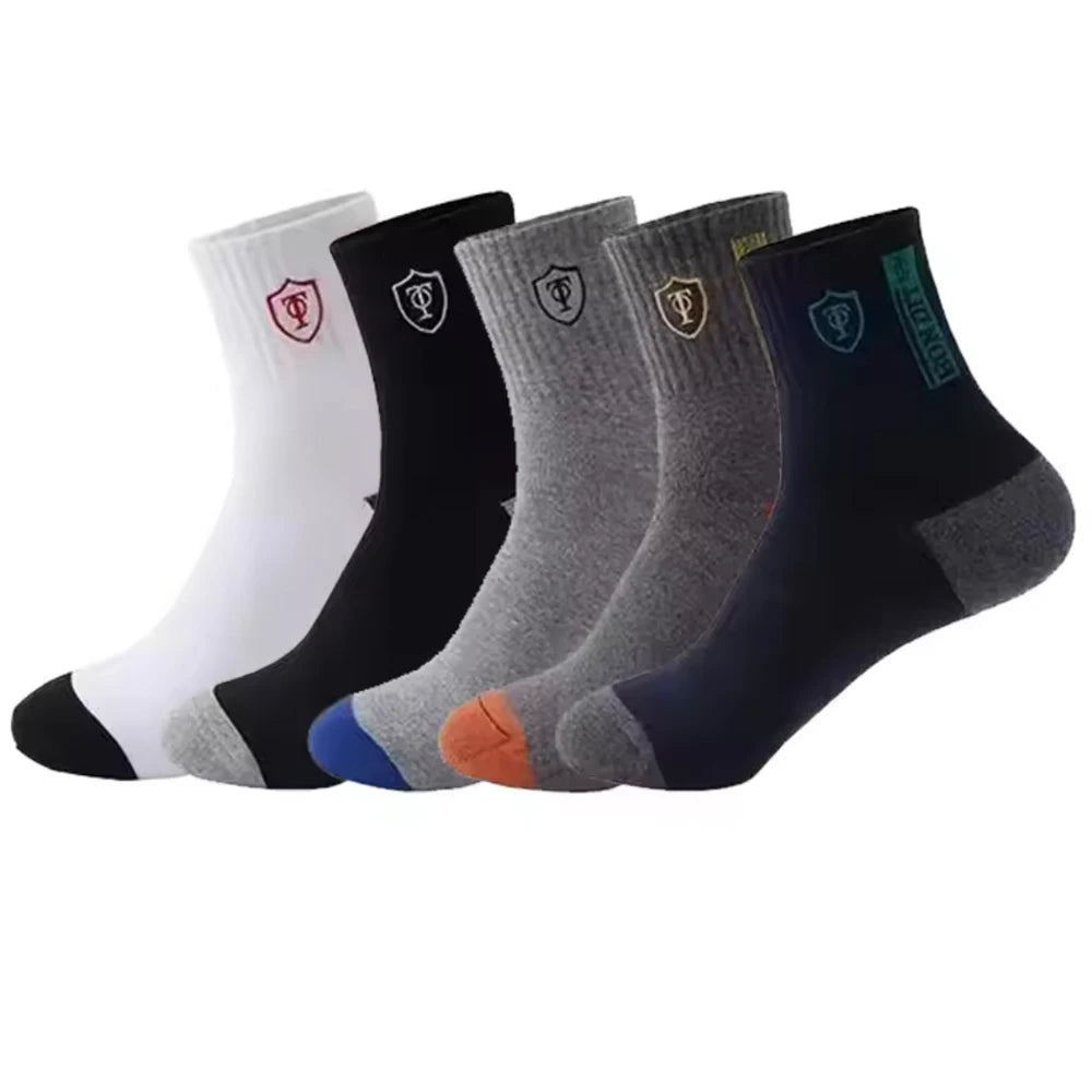 15/30 Pares de Calcetines Deportivos Transpirables de Algodón para Hombre, Calcetines de Fibra de Bambú Absorbentes de Sudor y Desodorantes, Calcetines de Negocios