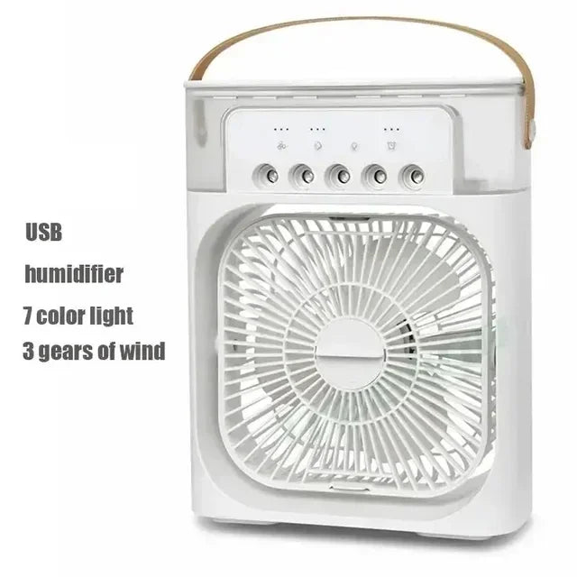 Nuevo ventilador 3 en 1, aire acondicionado, Mini enfriador de aire para el hogar, luz LED nocturna, humidificador portátil, ventilador de ajuste de aire, ventilador para oficina y hogar