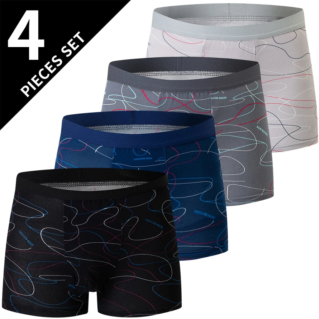 Ropa interior para padres e hijos para hombres y adolescentes, pantalones cortos con estampado Simple y a la moda, pantalones cortos informales con cintura elástica Joker, 4/10 piezas