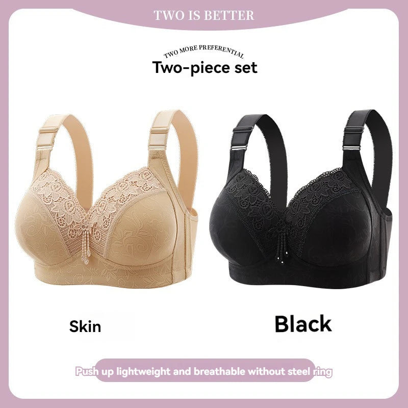 Sujetadores de encaje para mujer, Bralette con perspectiva ultrafina, sujetador con escote en V profundo, lencería Sexy, Tops de talla grande, ropa interior para mamá, sujetador activo