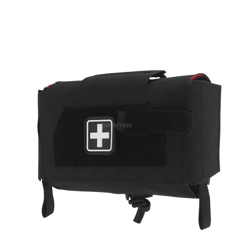Bolsa táctica de primeros auxilios médicos, bolsas compactas para traumatismos al aire libre, IFAK para caza, chaleco Airsoft, portador de placa