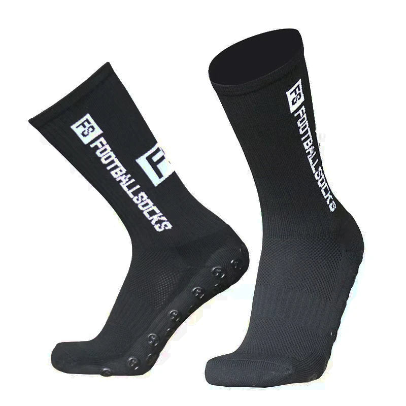 3/1 par nuevo estilo FS calcetines de fútbol redondos de silicona con ventosa agarre antideslizante calcetines de fútbol deportes hombres mujeres béisbol calcetines de Rugby
