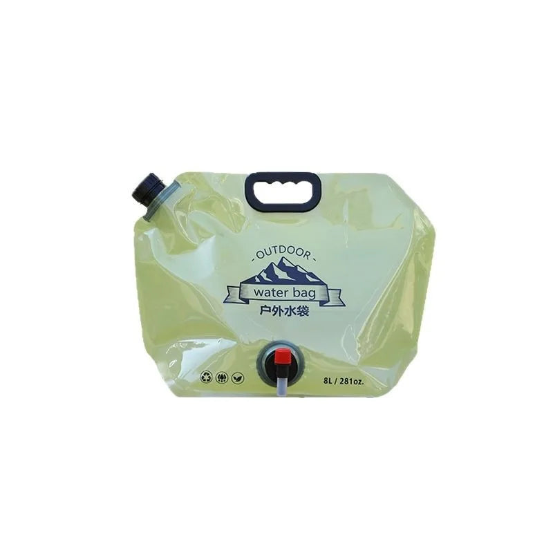 Bolsa de almacenamiento de agua portátil, plegable, para deportes al aire libre, Camping, grifo de escalada de montaña de gran capacidad, bolsa de agua de plástico
