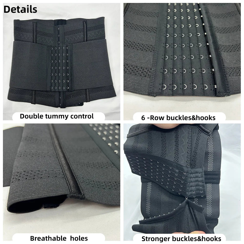Entrenador de cintura moldeador de cuerpo para mujer, Control de barriga, envoltura adelgazante, faja reductora de vientre plano, cinturones de corsé