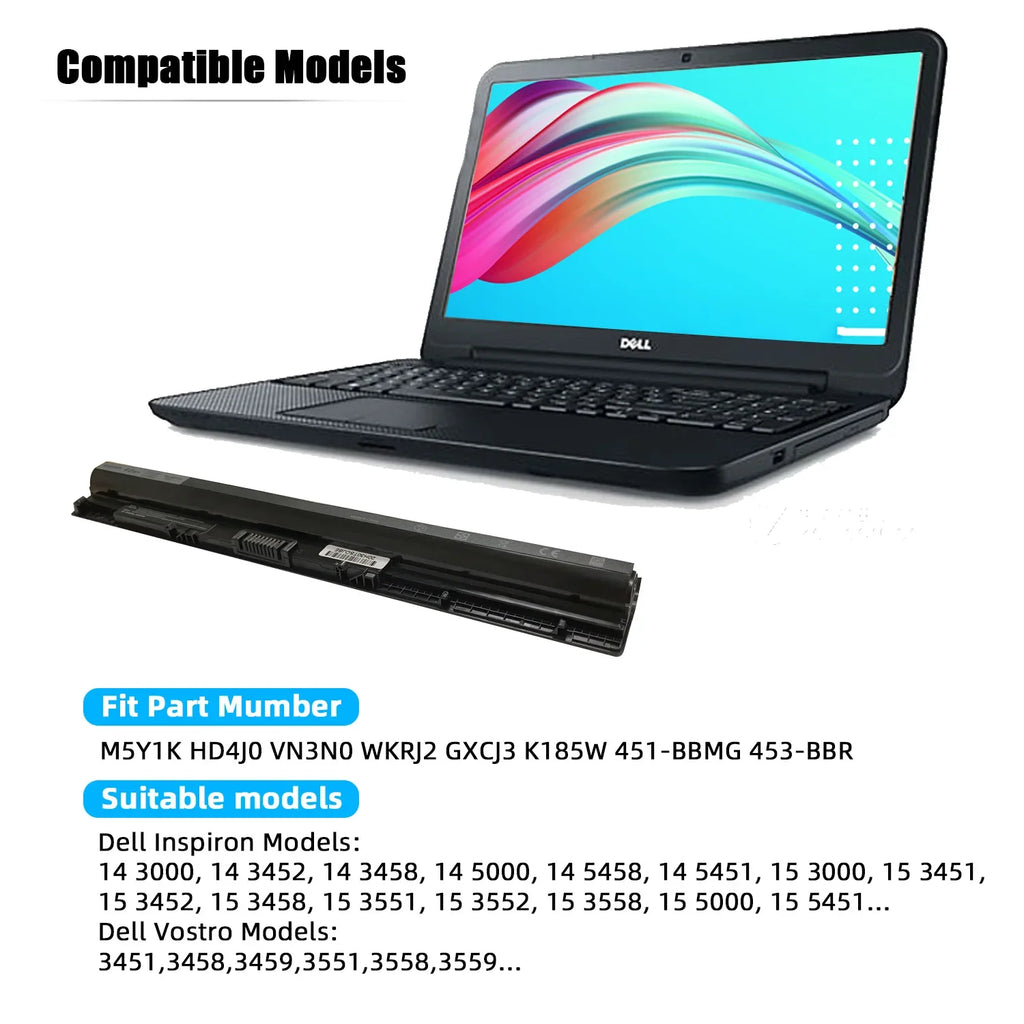 SKOWER 40Wh M5Y1K batería para Dell Inspiron 14 3000 3451 3452 3458 3551 3558 3567 15 5000 5555 5558 5559 5759 Vostro 3458 3558