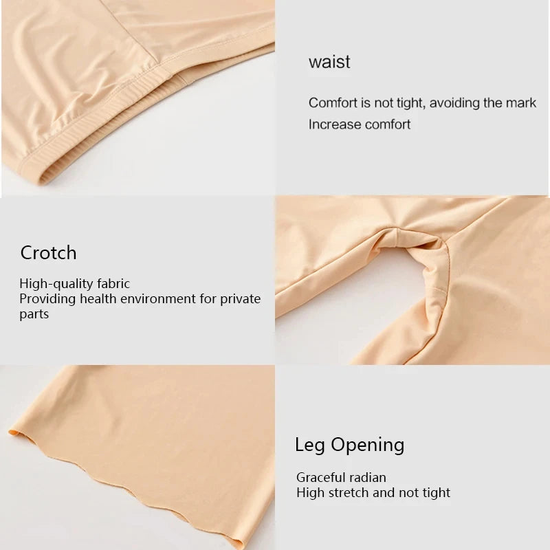 Pantalones cortos de seguridad sin costuras para mujer, Boxers de talla grande para verano, pantalón de protección antirozaduras debajo de la falda, bragas, ropa interior 3XL