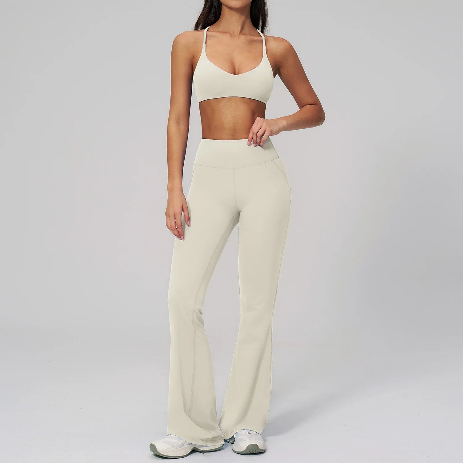 Conjunto de Yoga para Mujer, Ropa Deportiva, Conjunto de Gimnasio y Fitness, 2 Piezas, Leggings para Correr, Sujetador Deportivo Transpirable, Ropa Deportiva Femenina