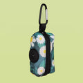 Dispensador de soporte para bolsa de excrementos de mascotas, diseño bonito con estampado abstracto, sin bolsa y correas para excrementos, se puede conectar con cualquier correa para perros