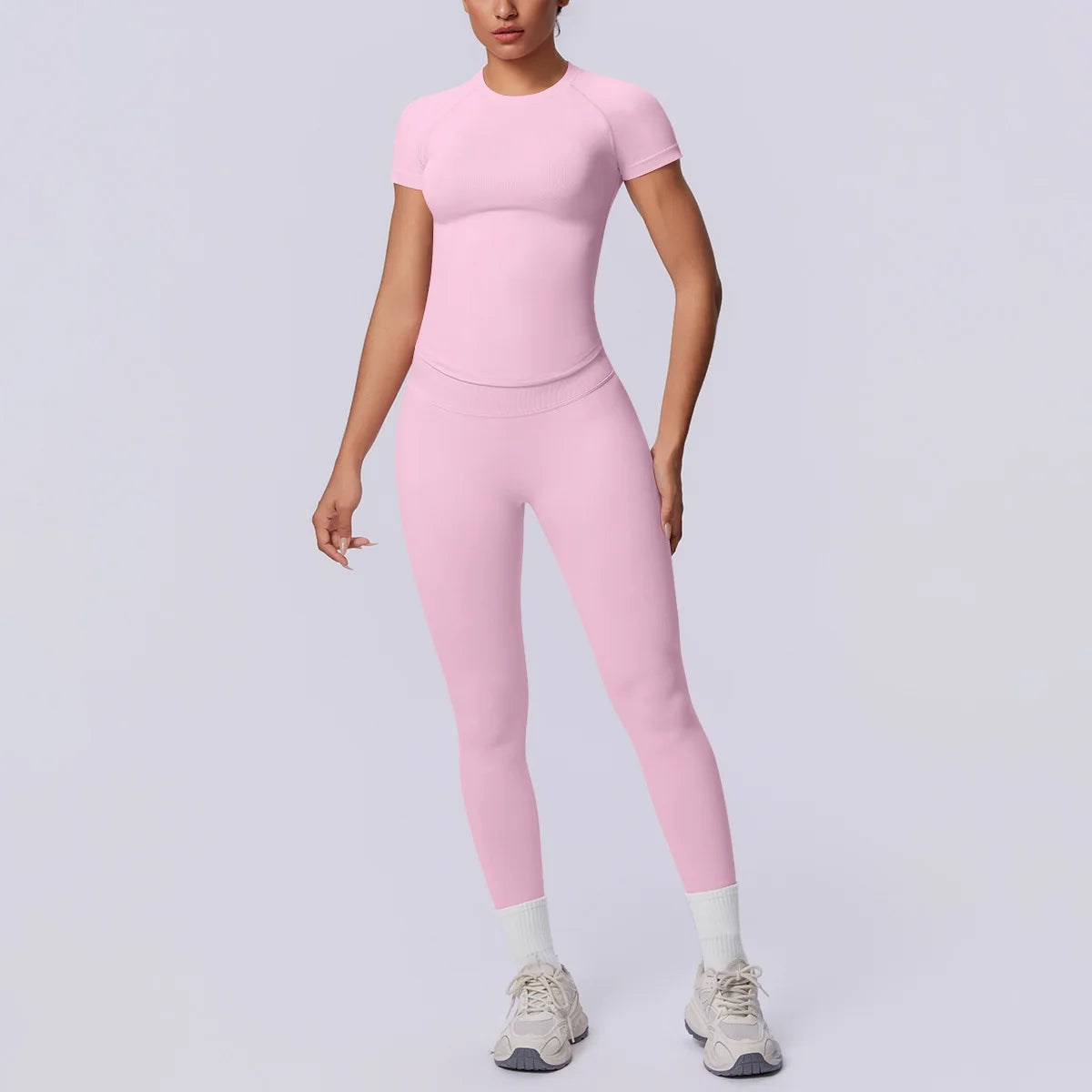Conjunto Deportivo de Yoga para Mujer, Conjunto de Dos Piezas, Pantalones y Top, Traje Deportivo para Gimnasio, Yoga y Entrenamiento
