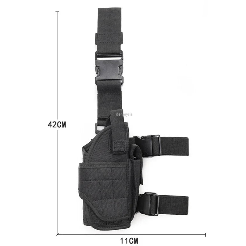 Funda Universal para pistola con pierna caída, bolsa táctica para pistola en el muslo para diestros, arnés para piernas para todas las pistolas