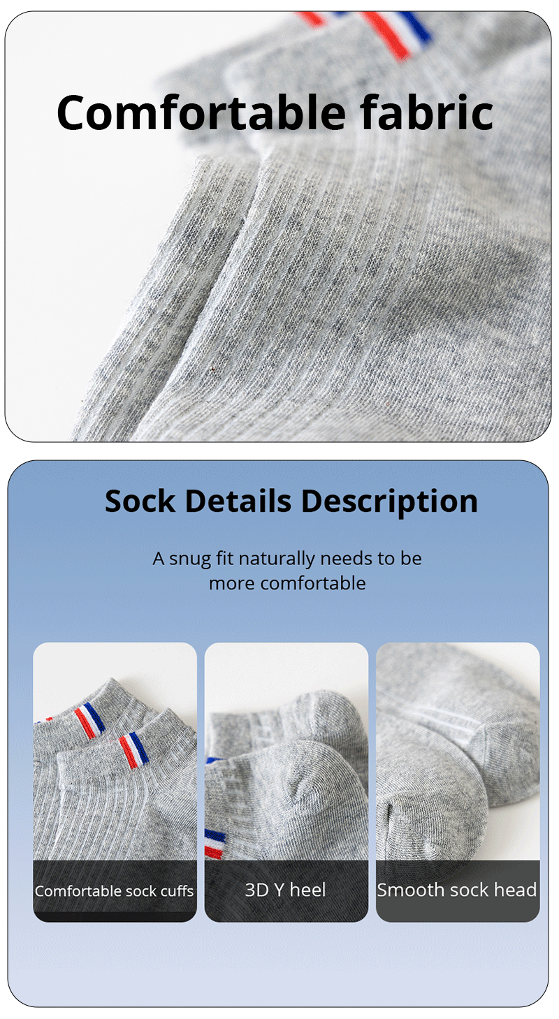 5 pares de calcetines finos de verano para bote de mezcla de colores lisos, calcetines casuales para hombre, calcetines transpirables absorbentes de sudor, calcetines de calibración