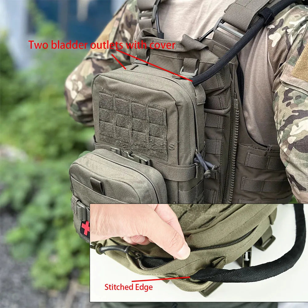 Mini bolsa de hidratación 2 en 1, Mini paquete de hidratación Rip Away IFAK, bolsa médica, parche Med, bolsa MOLLE, bolsa de caza