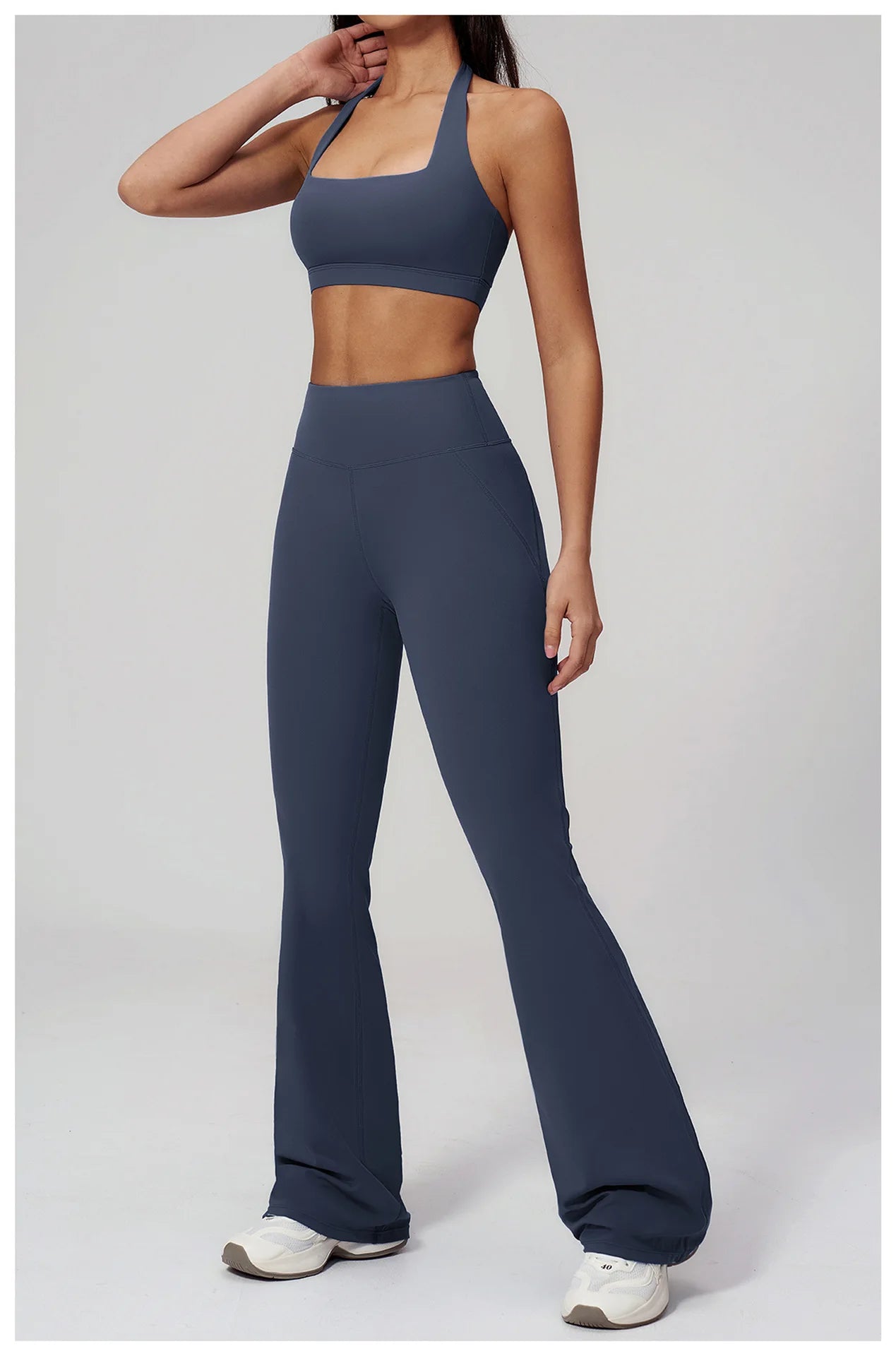Conjunto de Yoga para Mujer, Ropa Deportiva, Conjunto de Gimnasio y Fitness, 2 Piezas, Leggings para Correr, Sujetador Deportivo Transpirable, Ropa Deportiva Femenina