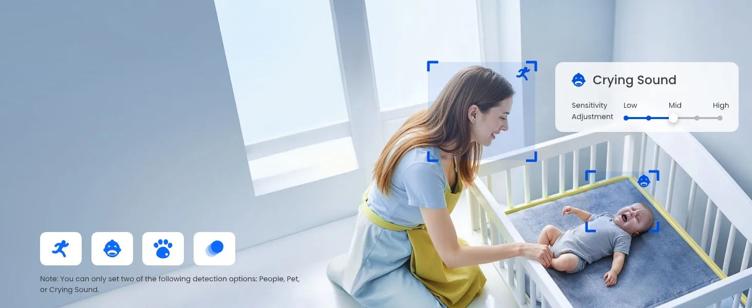 Cámara IP WiFi REOLINK E1 Pro 3K 5MP PT con Seguimiento Automático, Monitor para Bebés, Detección de Personas/Mascotas/Llanto, Audio Bidireccional, Cámara de Seguridad