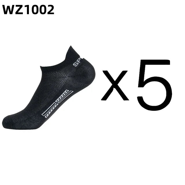 5 pares de calcetines tobilleros de alta calidad para hombre, calcetines deportivos de algodón transpirables, calcetines de malla informales atléticos de verano de corte fino corto Sokken talla 38-45