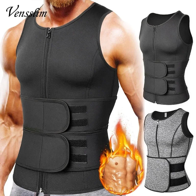 Vensslim-Chaleco moldeador de cuerpo para hombre, entrenador de cintura, camisa adelgazante, camiseta interior de compresión para Sauna y sudor, ropa moldeadora, quemador de grasa, Tops de entrenamiento