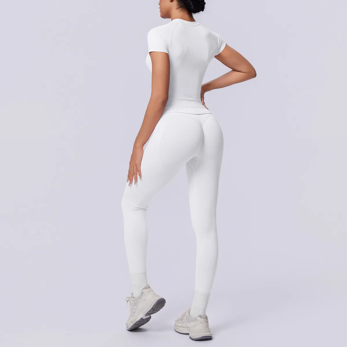 Conjunto Deportivo de Yoga para Mujer, Conjunto de Dos Piezas, Pantalones y Top, Traje Deportivo para Gimnasio, Yoga y Entrenamiento