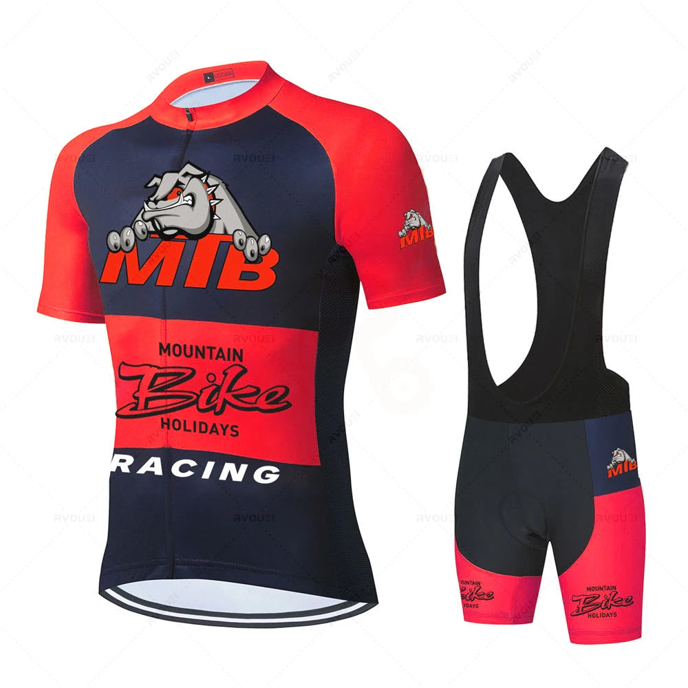 Conjunto de ropa de Ciclismo profesional para Hombre, Maillot de verano para bicicleta de montaña, MTB