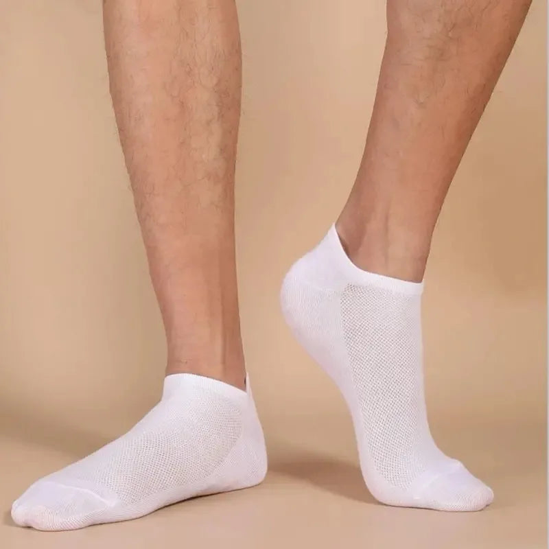 Calcetines tobilleros de corte bajo para hombre y mujer, medias tobilleras finas, transpirables, antiolor, absorbentes de sudor, 10 pares
