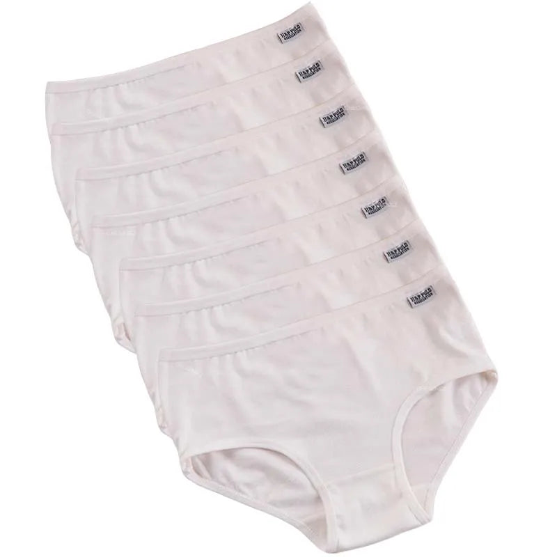 7 unids/lote de ropa interior de talla grande, bragas de algodón para mujer, lencería Sexy, pantalones cortos, ropa interior, bragas sólidas, M-4XL íntima femenina