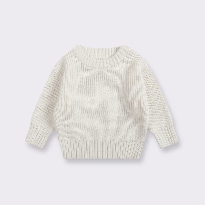 Suéteres de bebé Otoño Invierno niños niñas de manga larga suéter de punto de Color puro bebé niños niñas suéter suéteres ropa