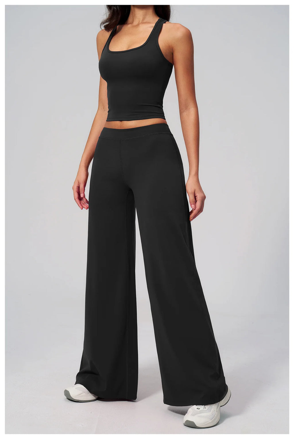 Conjunto Deportivo de Yoga para Mujer, Conjunto de Dos Piezas, Pantalones y Top, Ropa Deportiva para Gimnasio, Yoga y Entrenamiento