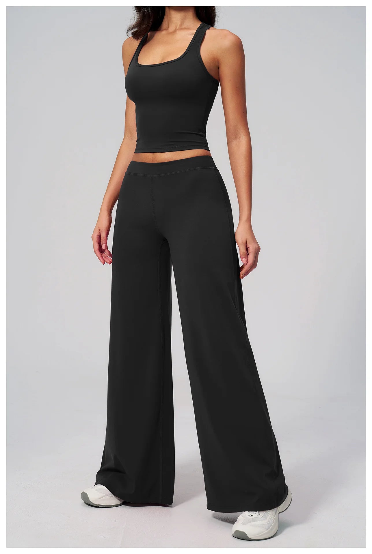 Conjunto Deportivo de Yoga para Mujer, Conjunto de Dos Piezas, Pantalones y Top, Ropa Deportiva para Gimnasio, Yoga y Entrenamiento