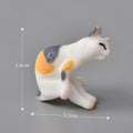 Mini adorno de gato Kawaii, estatua de gatito de jardín, regalo para niños, miniaturas, familia de gatos, figuritas decorativas, artesanías de gatos bonitos