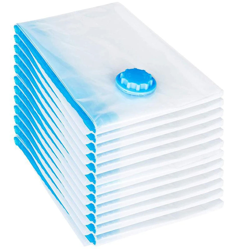 Bolsas de almacenamiento al vacío con válvula plegable comprimida, ahorro de espacio, almacenamiento de ropa de gran tamaño para toalla, manta de tela