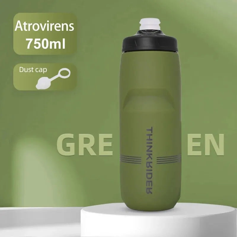 ThinkRider-botella de agua para bicicleta de montaña y carretera, botella de plástico portátil de gran capacidad para deportes al aire libre, 620ml/750ml