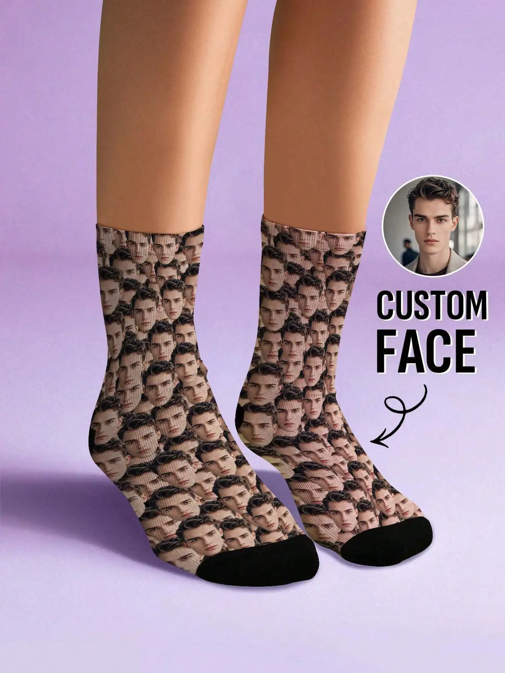 Calcetines con cara personalizada Calcetines con foto personalizados Regalo divertido para hombres Mujeres Parejas Amigos Calcetines estampados personalizados únicos