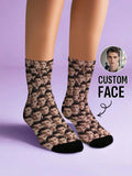 Calcetines con cara personalizada Calcetines con foto personalizados Regalo divertido para hombres Mujeres Parejas Amigos Calcetines estampados personalizados únicos