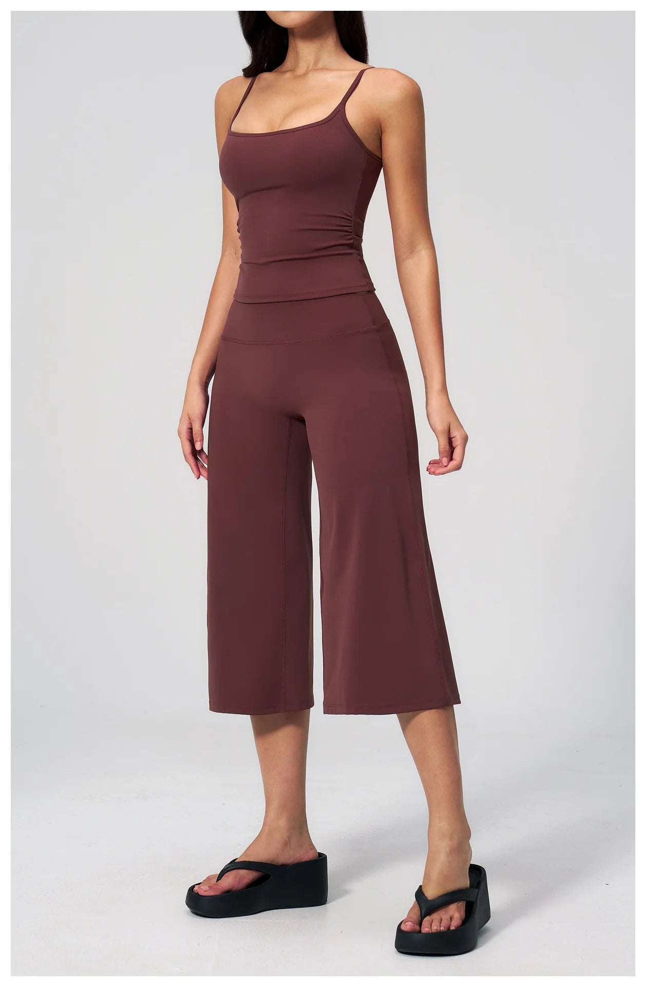 Conjunto Deportivo de Yoga para Mujer, Conjunto de Dos Piezas, Pantalones y Top, Traje Deportivo para Gimnasio, Yoga y Entrenamiento