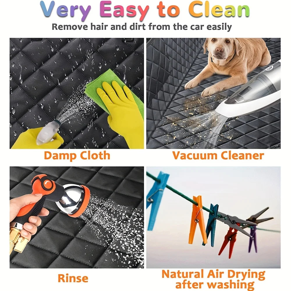Funda para asiento de coche para perros, funda para asiento de mascotas, hamaca 600D, resistente, a los arañazos, antideslizante, duradera, suave, para asiento trasero de coches
