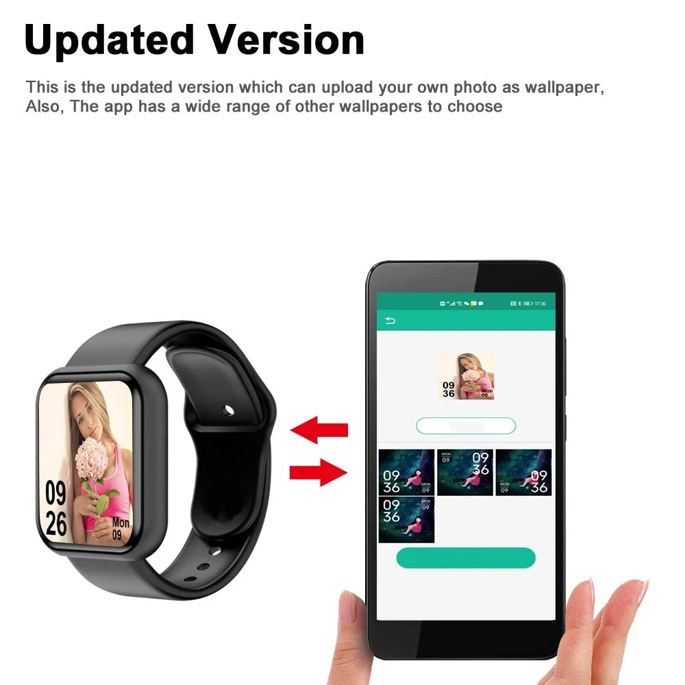 Reloj inteligente para hombre y mujer, pulsera con mensaje, Monitor de Fitness, regalo de cumpleaños, reloj electrónico para Android IOS