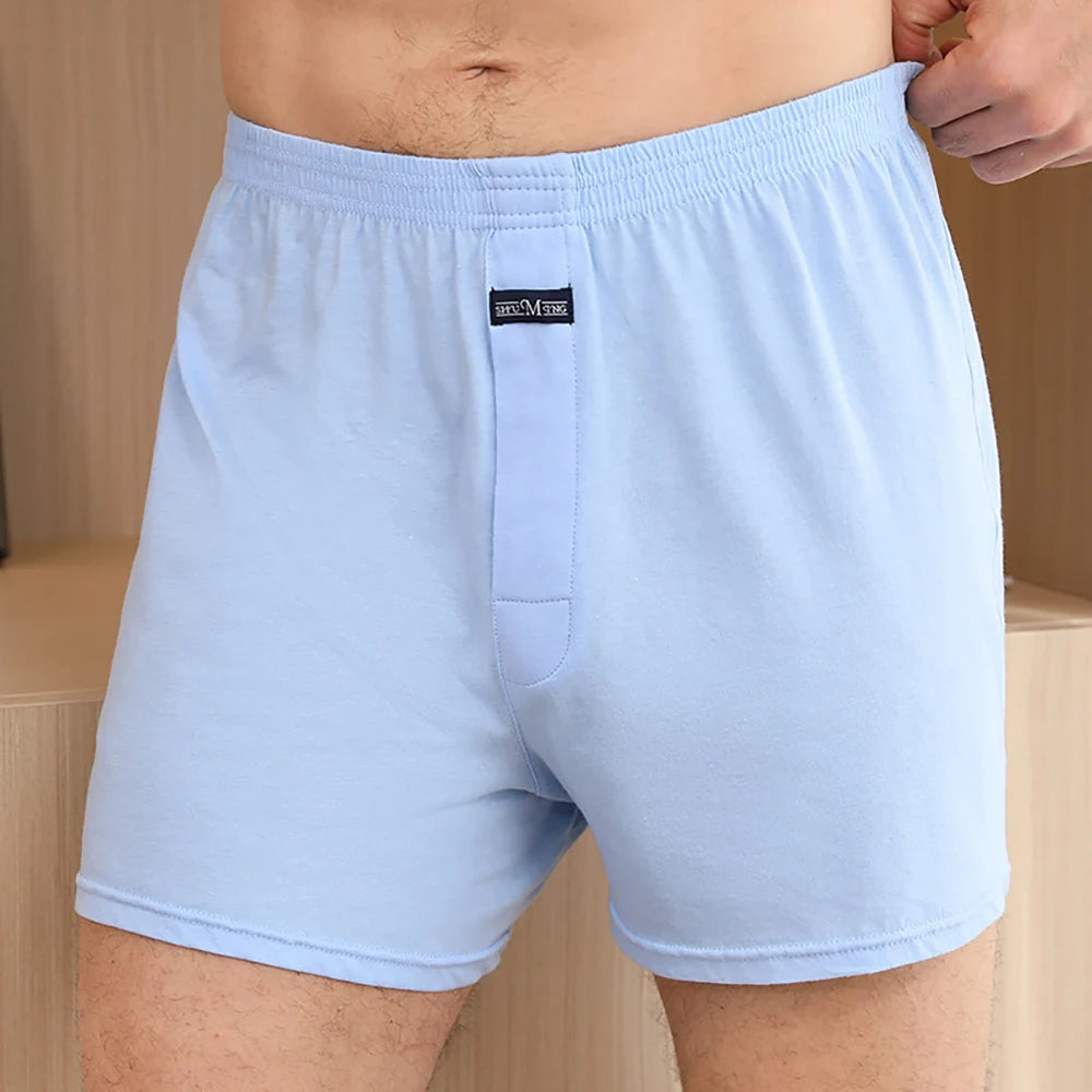 Pantalones de pijama a cuadros de algodón 100% para hombre, pijamas elásticos cómodos con cintura ancha, pantalones cortos para dormir, pantalones PJ con tapeta de botones, pijama para hombre