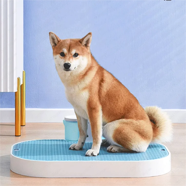 Inodoro automático para perros, almohadilla de malla para orina de perro, orinal interior para mascotas, almohadilla antideslizante extraíble abierta, inodoro para perros de diseño