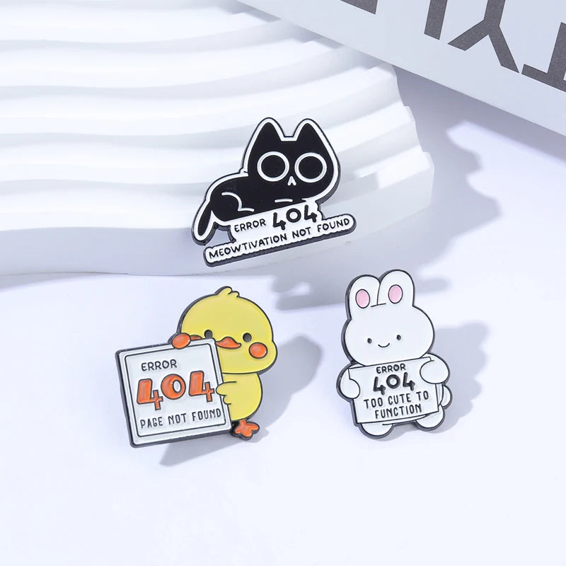 Broches de Esmalte de Dibujos Animados de Comedia, Lindos Broches de Anime de Perro, Gato, Pato, Doctor, Oso, para Ropa, Solapa, Joyería, Regalos para Amigos