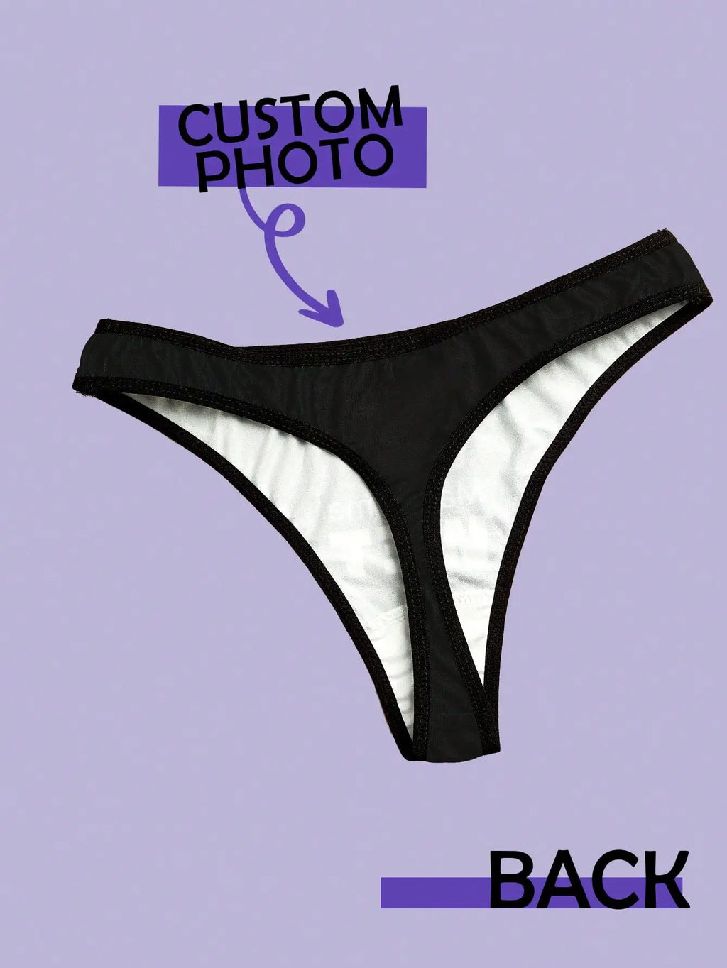 Tanga Personalizada con Rostro para Mujer, Ropa Interior de Encaje Personalizada, Regalo de San Valentín para Novia, Esposa, Bragas de Tiro Bajo, Aniversario