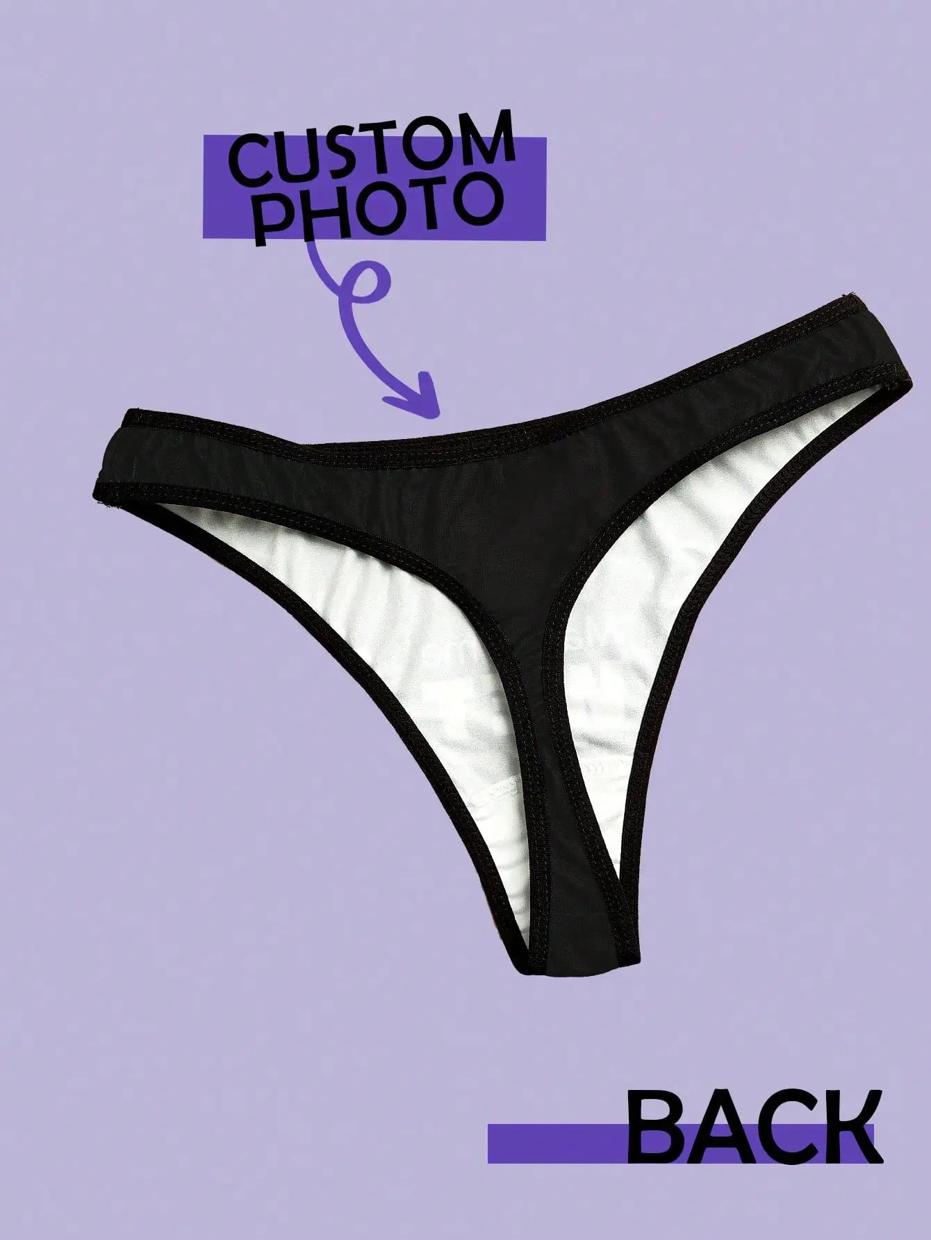 Tanga Personalizada con Rostro para Mujer, Ropa Interior de Encaje Personalizada, Regalo de San Valentín para Novia, Esposa, Bragas de Tiro Bajo, Aniversario