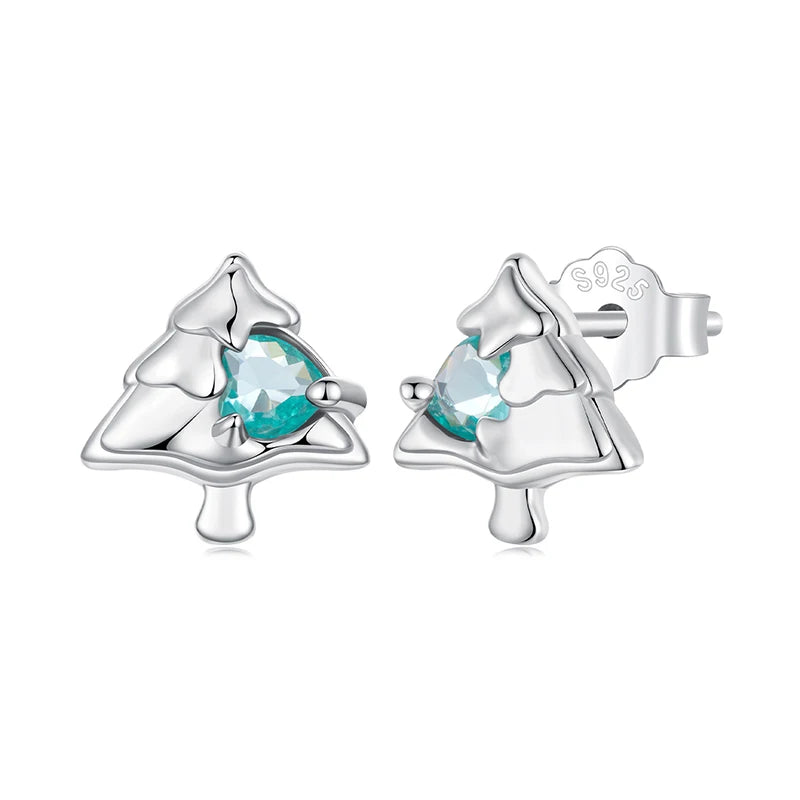 WOSTU-pendientes de plata de ley 925 con diseño de animales y patas bonitas de arcoíris para mujer, aretes con forma de corazón, flor ovalada, circonita, cangrejo, regalo de joyería