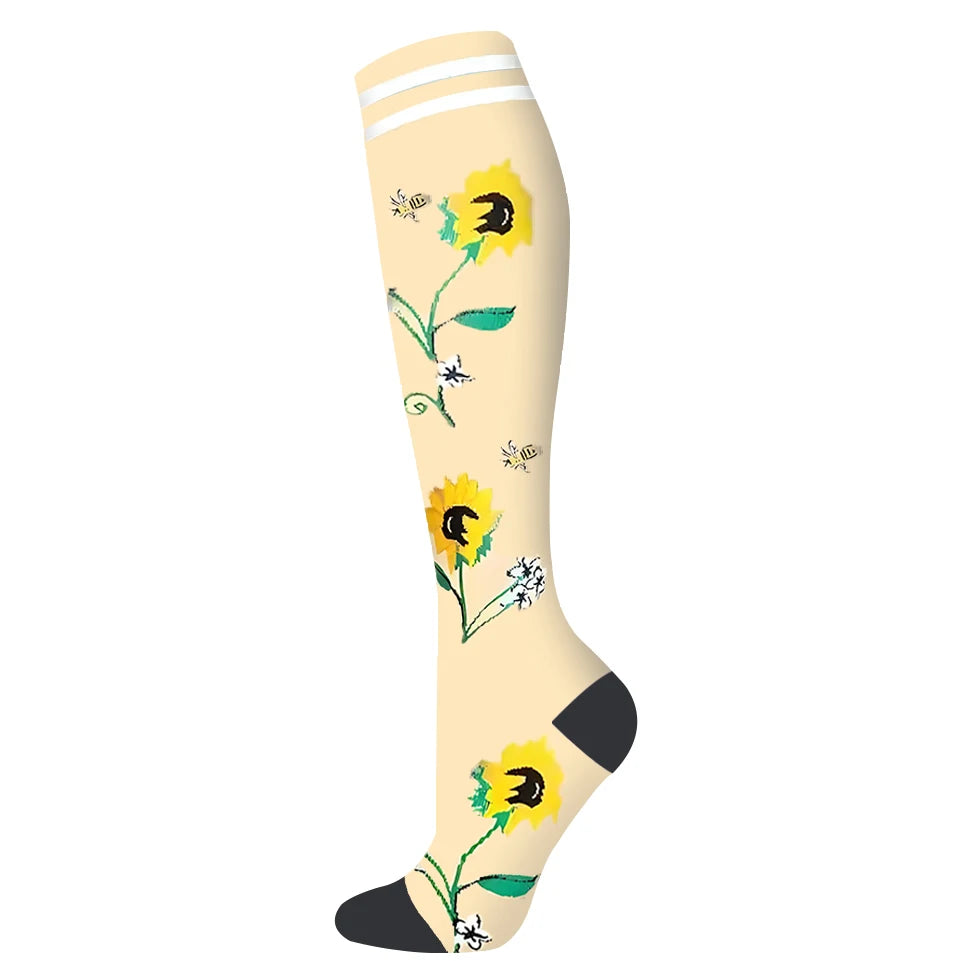 Nuevos calcetines de compresión deportivos para venas varicosas, calcetines médicos de nailon para enfermería, aptos para correr, saltar, antifatiga