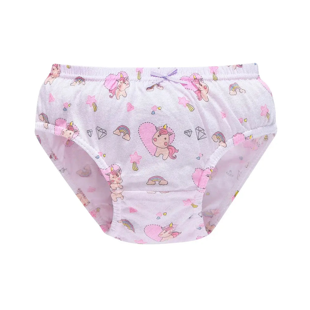 2/5/10 Uds bragas de algodón para niñas lindo gato unicornio Arco Iris varios patrones de dibujos animados calzoncillos para niñas ropa interior cómoda y suave para niños.